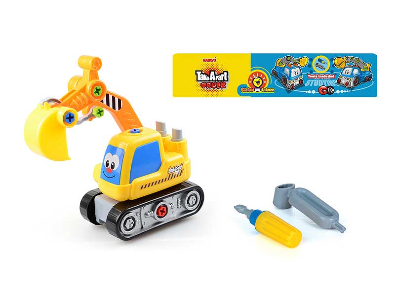 Free Wheel Diy Excavating Machinery toys