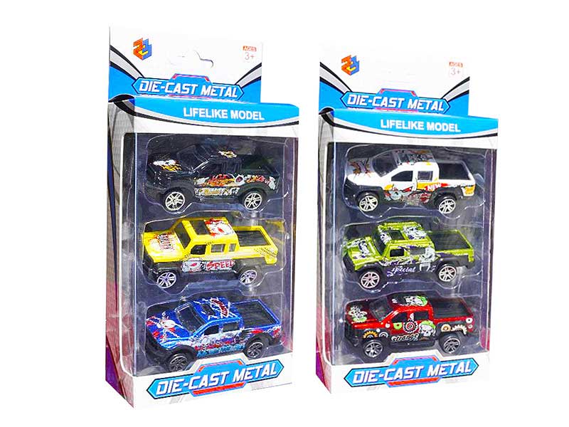 1:50 Die Cast Car Free Wheel(3in1) toys