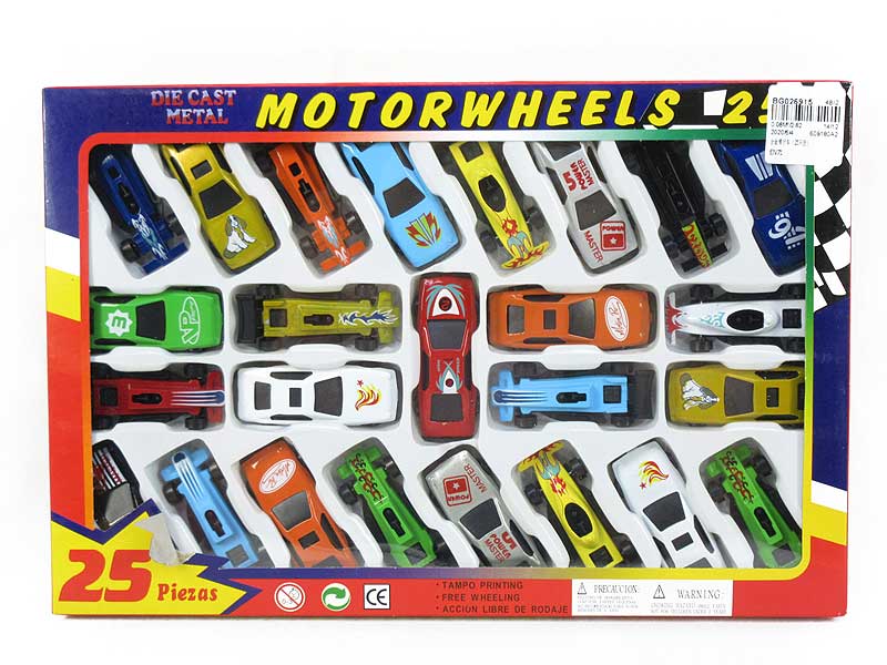 Die Cast Car Free Wheel(25in1) toys