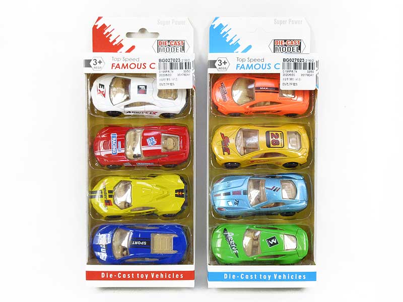 Die Cast Racing Car Free Wheel(4in1) toys