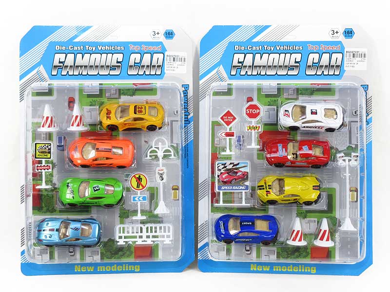 Die Cast Racing Car Set Free Wheel(2S) toys