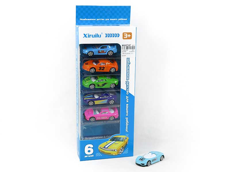 1:64 Die Cast Sports Car Free Wheel(6in1) toys