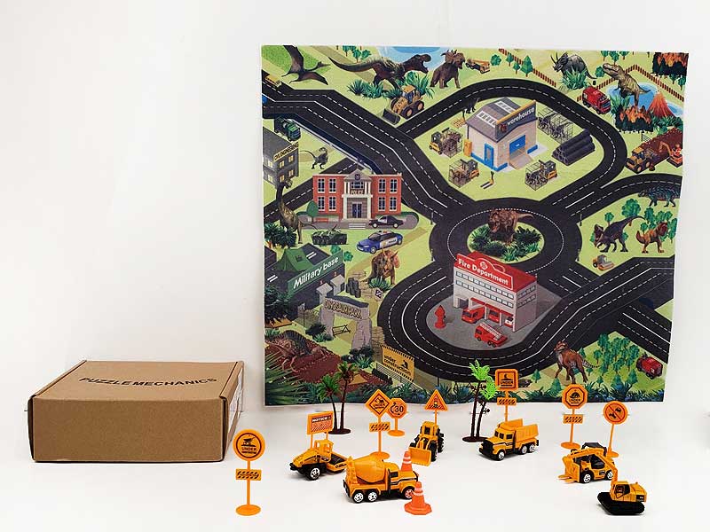 Die Cast Construction Truck Set Free Wheel toys