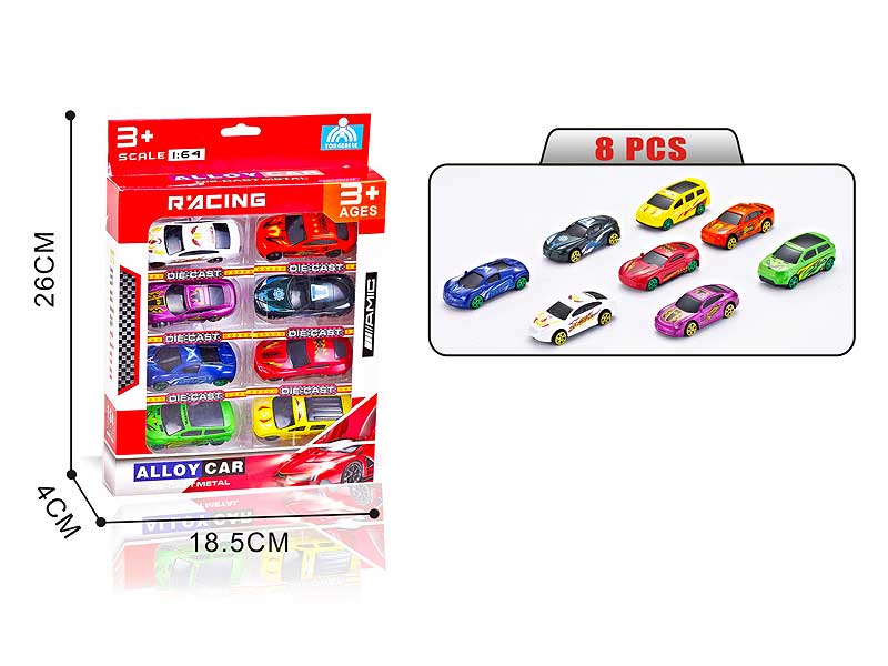 Die Cast Racing Car Free Wheel(8in1) toys