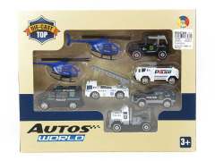 Die Cast Police Car Set Free Wheel toys