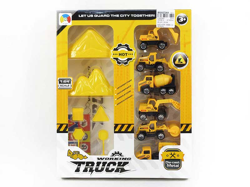 Die Cast Construction Truck Set Free Wheel toys