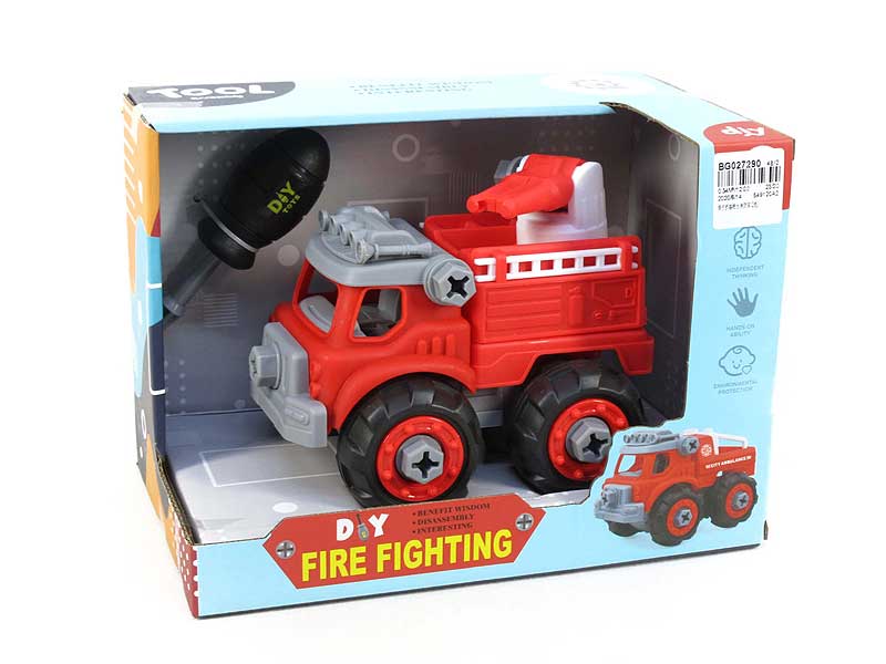 Free Wheel Fire Engine Set(2C) toys