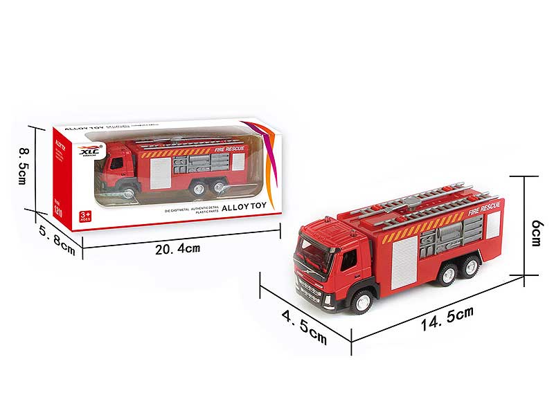 1:50 Die Cast Fire Engine Free Wheel toys