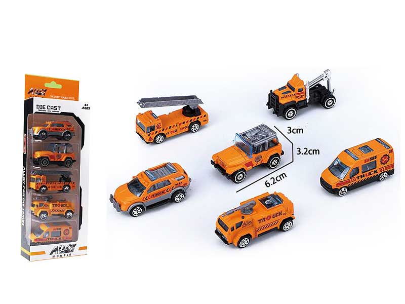 1:64 Die Cast Construction Truck Free Wheel(5in1) toys