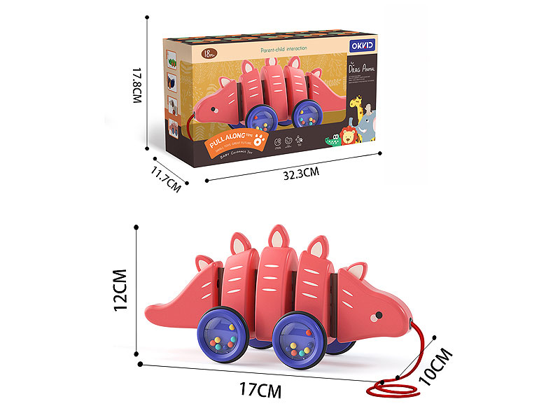 Drag Stegosaurus toys