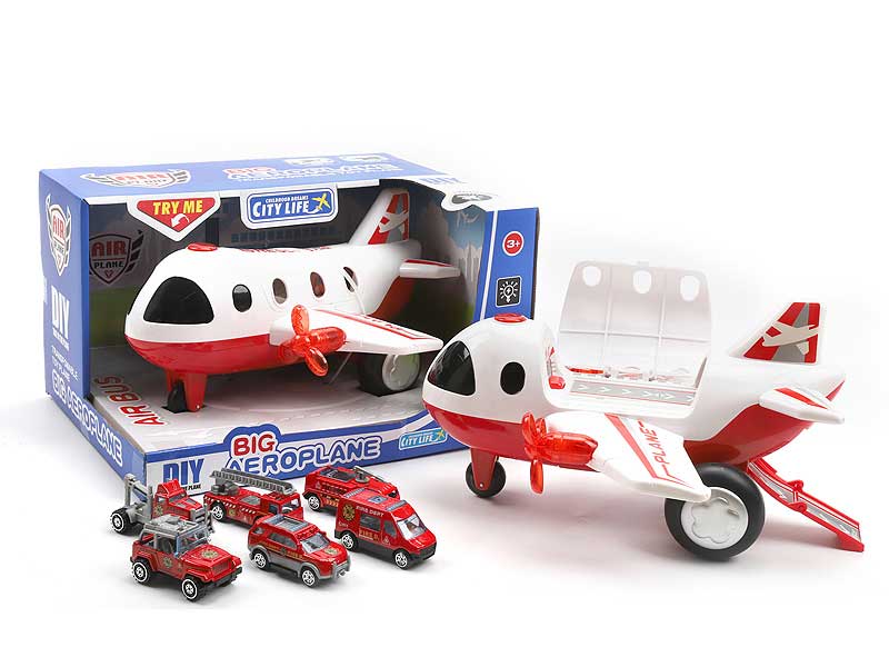 Free Wheel Taxiing Fire Storage Aircraft W/IC toys