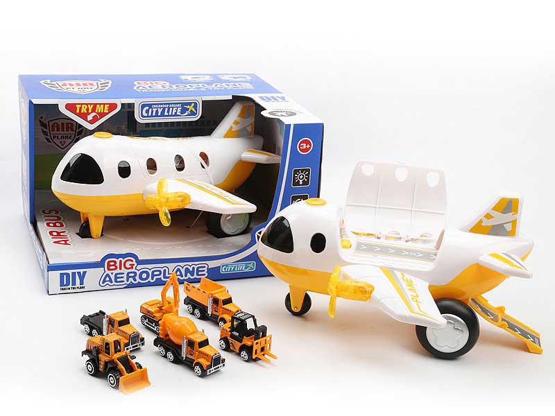 Free Wheel Engineering Storage Airliner W/IC toys