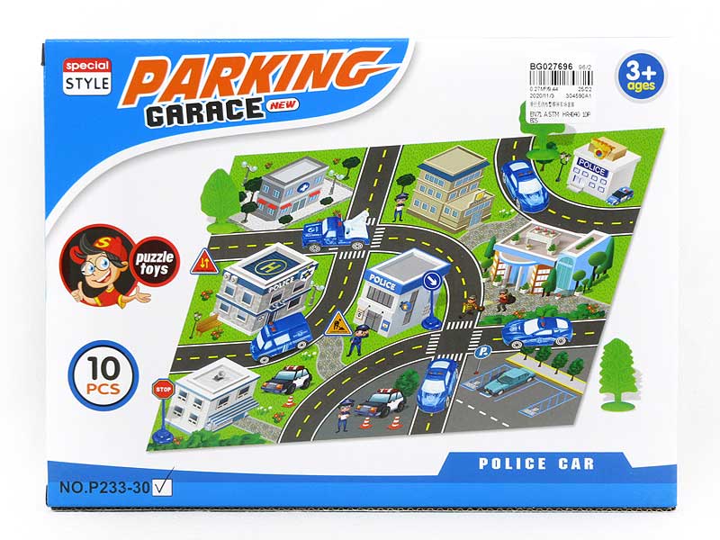 Free Wheel Police Parking Lot Set toys