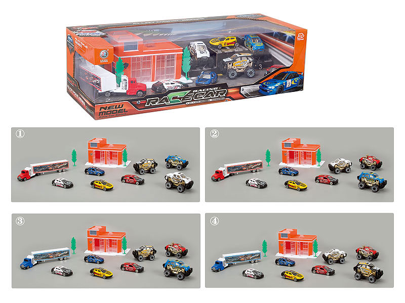 Die Cast Racing Car Set Free Wheel(4S) toys
