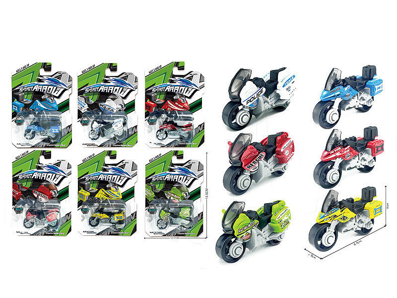 Die Cast Motorcycle Free Wheel(3S6C) toys