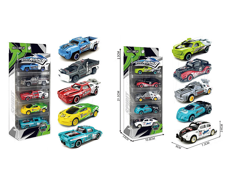 Die Cast Racing Car Free Wheel(5in1) toys