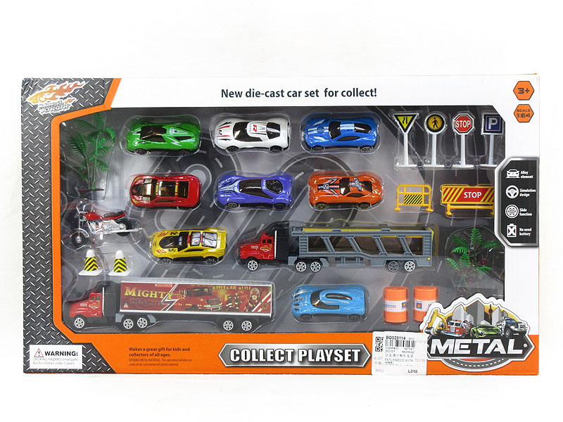 Die Cast Racing Car Free Wheel Set toys