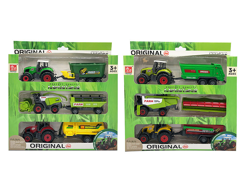 Die Cast Farmer Truck Set Free Wheel(2S) toys