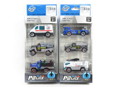 Die Cast Police Car Free Wheel(3in1)