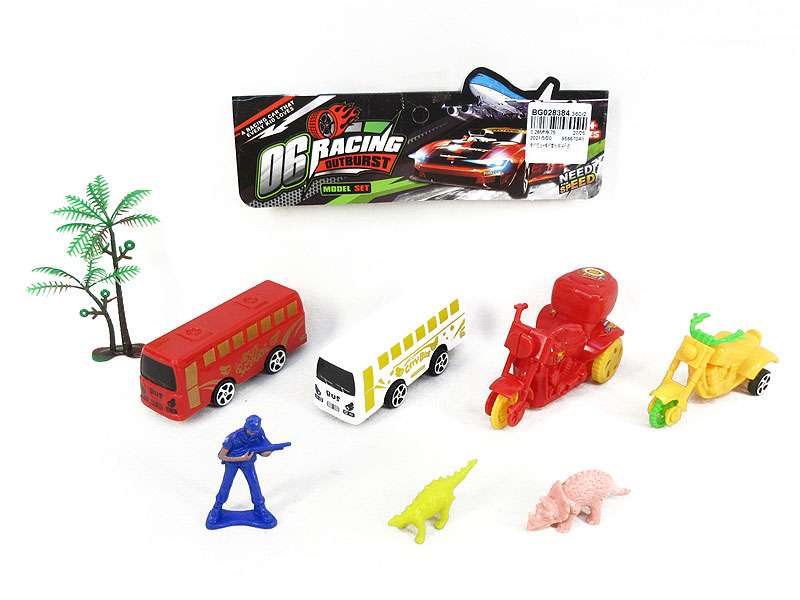 Free Wheel Bus & Free Wheel Motorcycle(4in1) toys