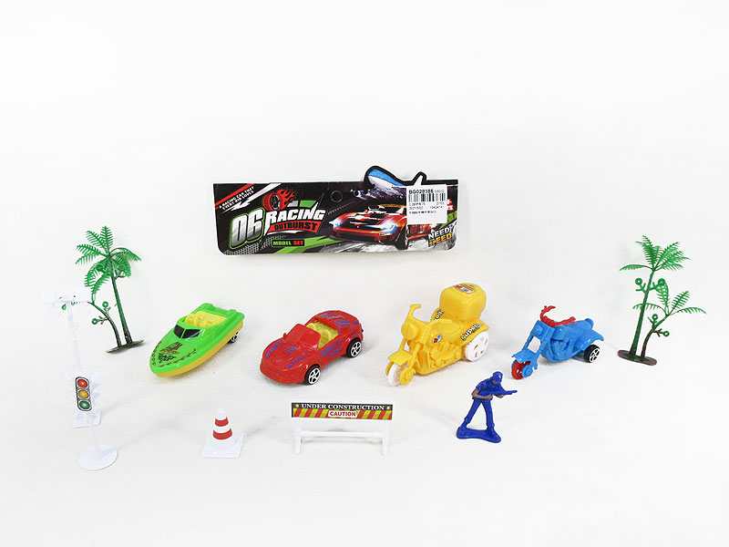 Free Wheel Sports Car & Free Wheel Boat & Free Wheel Motorcycle(4in1) toys