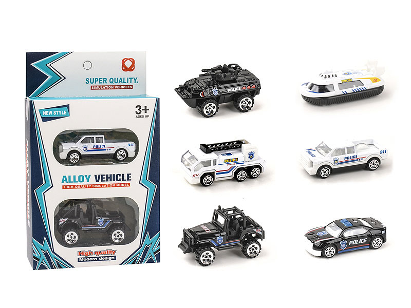 Metal Free Wheel Police Car(2in1) toys