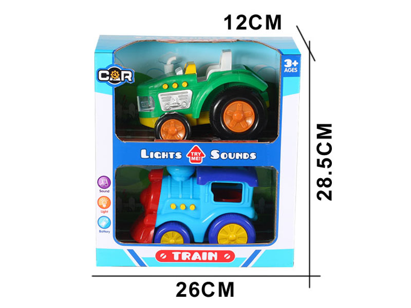Free Wheel Cartoon Car  W/L_S(2in1) toys