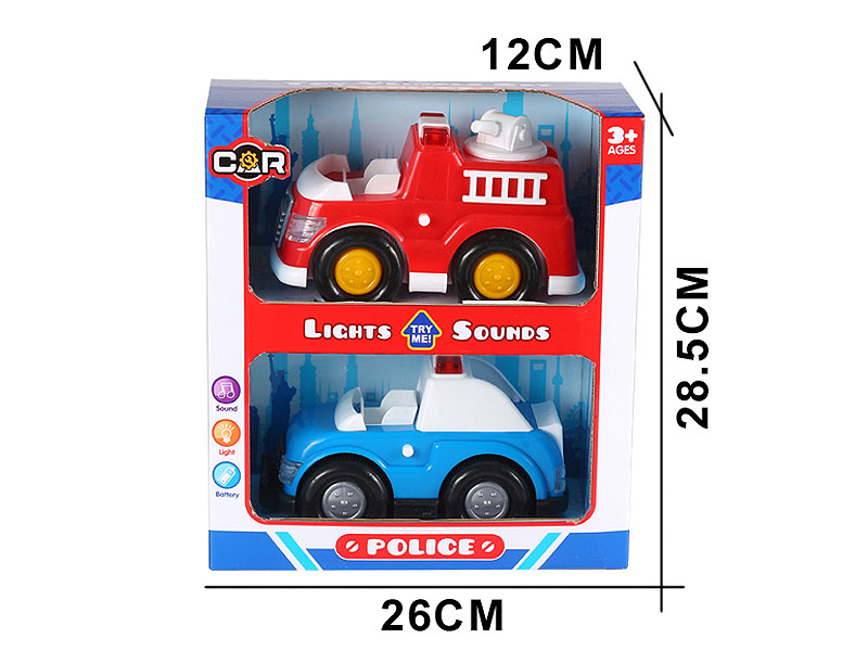 Free Wheel Cartoon Car  W/L_S(2in1) toys
