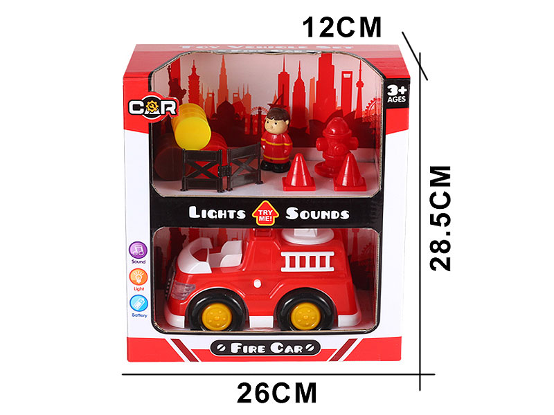 Free Wheel Fire Engine Set W/L_S toys