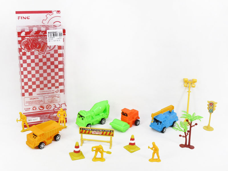 Free Wheel Construction Truck Set toys
