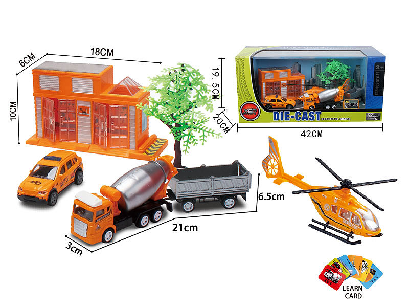 Die Cast Construction Truck Set Free Wheel toys