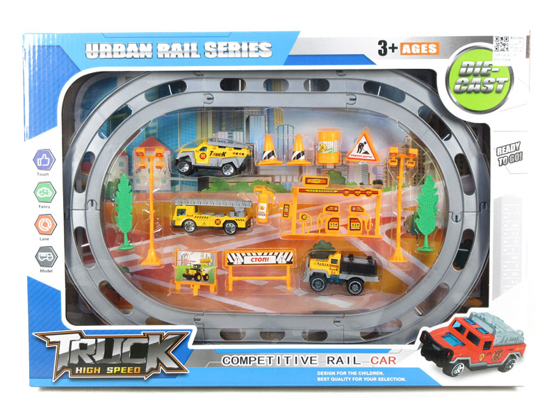 Die Cast Rail Engineering Vehicle Free Wheel(2S) toys