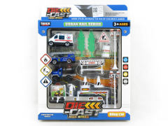 Die Cast Police Car Set Free Wheel(2S)