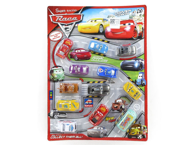Free Wheel Car & Pull Back Car(12in1) toys