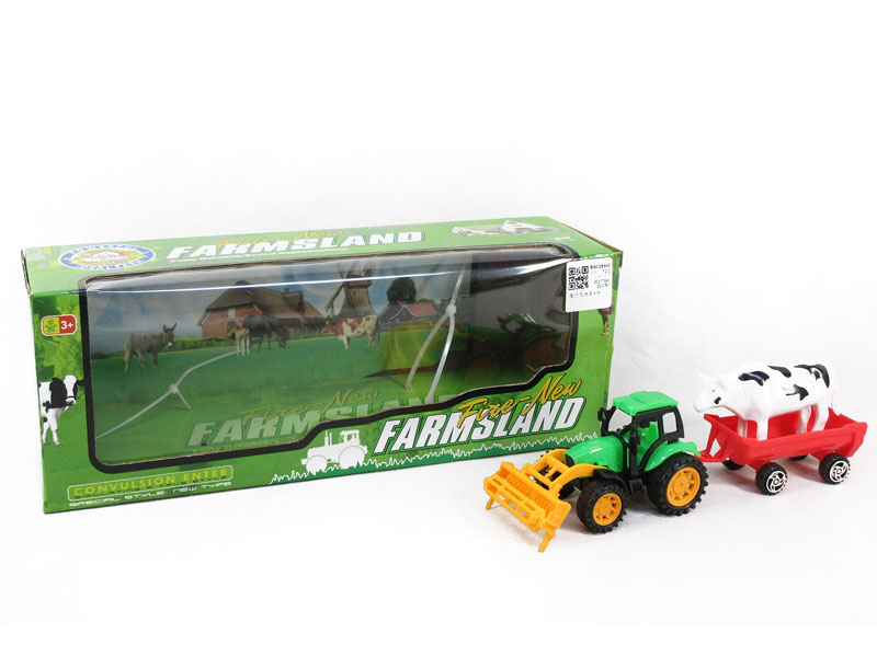 Free Wheel Farmer Truck & Cow toys