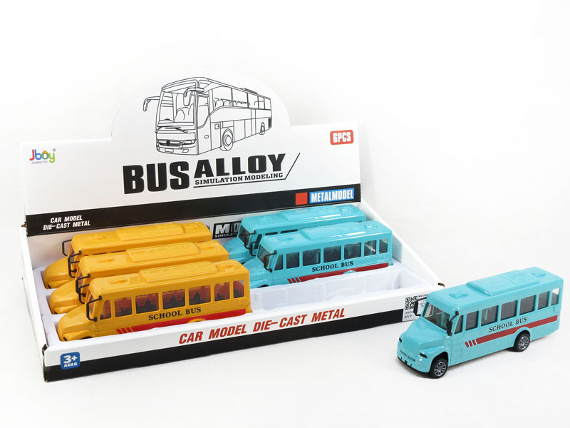 Die Cast Bus Free Wheel(6in1) toys