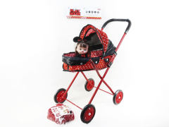 Go-Cart & Doll W/IC