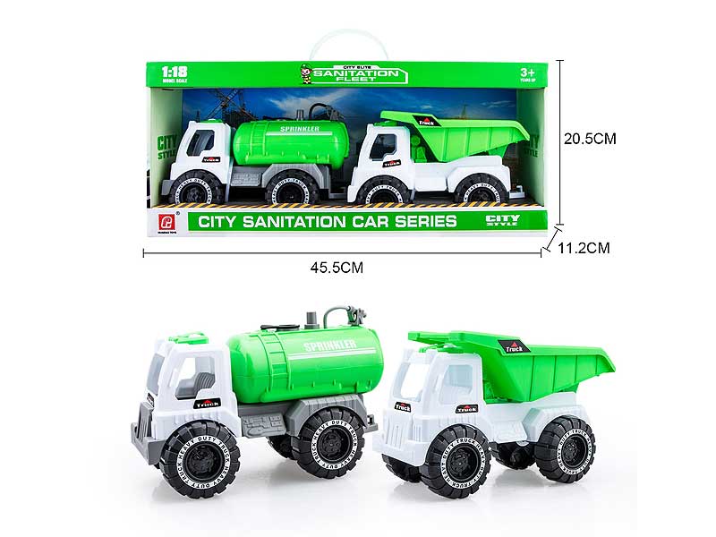 Free Wheel Sanitation Truck(2in1) toys