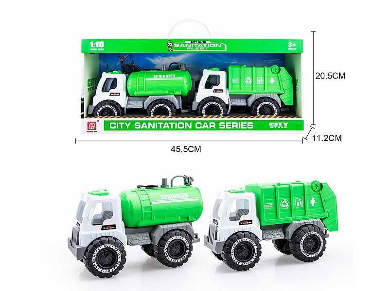 Free Wheel Sanitation Truck(2in1) toys