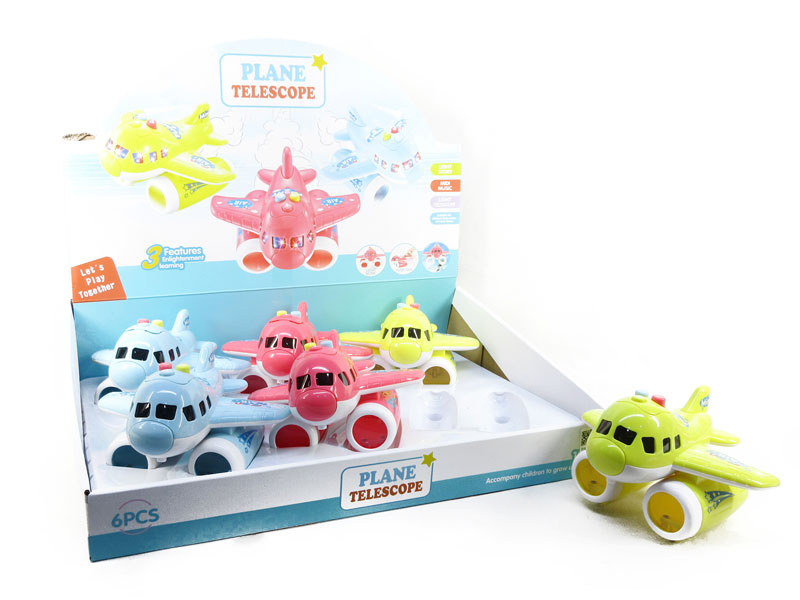 Free Wheel Airplane W/M(6in1) toys