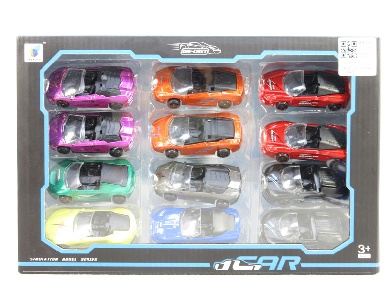 1:64 Die Cast Racing Car Free Wheel(12in1) toys