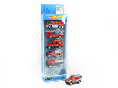 Die Cast Fire Engine Free Wheel(6in1) toys