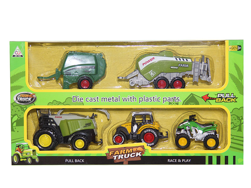 Die Cast Farmer Truck Set Free Wheel toys