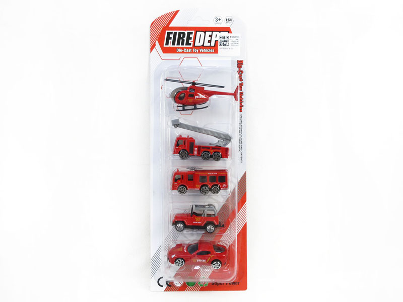 Die Cast Fire Engine Free Wheel & Die Cast Airfield (5in1) toys