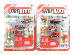 Die Cast Fire Engine Set Free Wheel(2S)