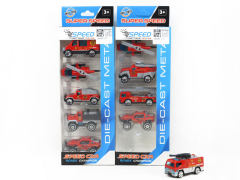 Die Cast Fire Engine Free Wheel(5in1)