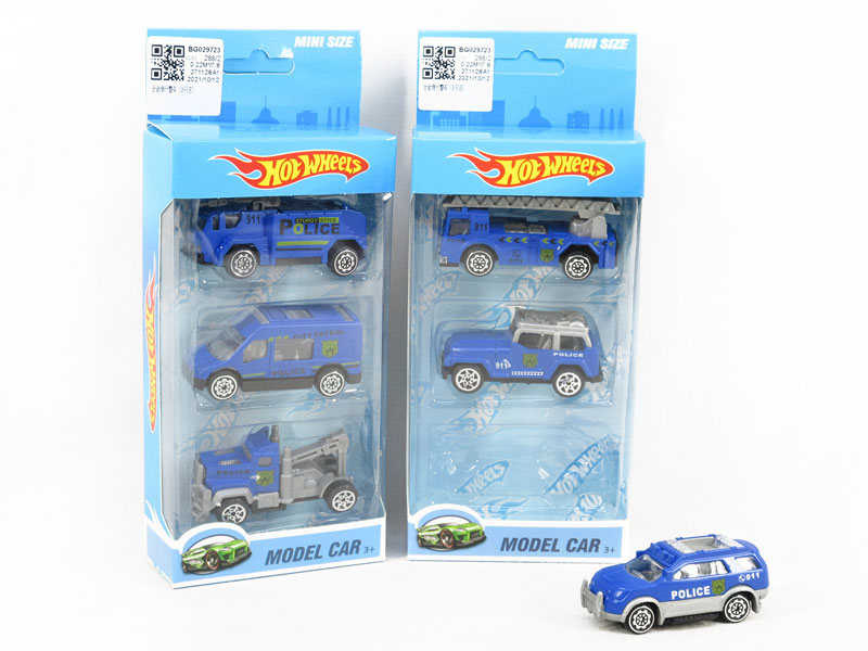 Die Cast Police Car Free Wheel(3in1) toys