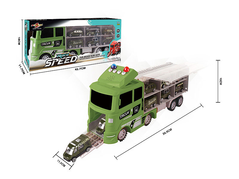 Die Cast Storage Container Truck Free Wheel W/L_M toys