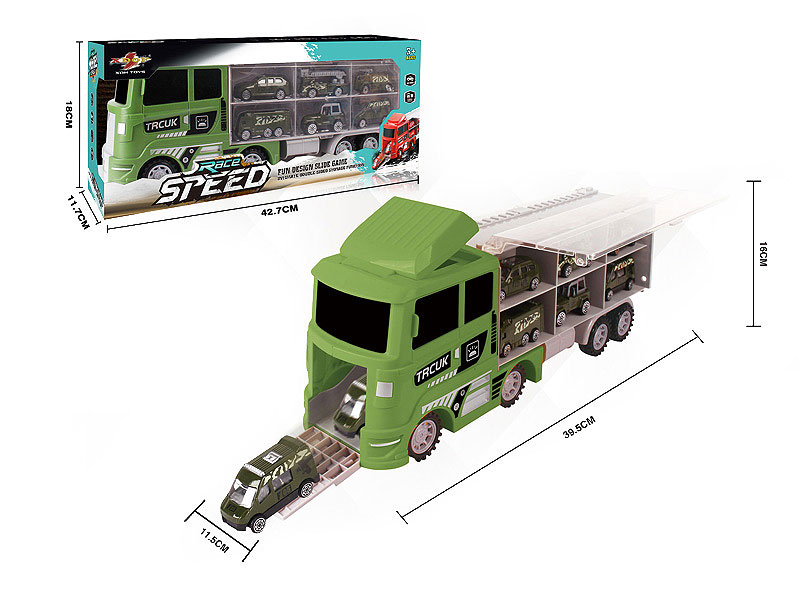 Die Cast Storage Container Truck Free Wheel toys