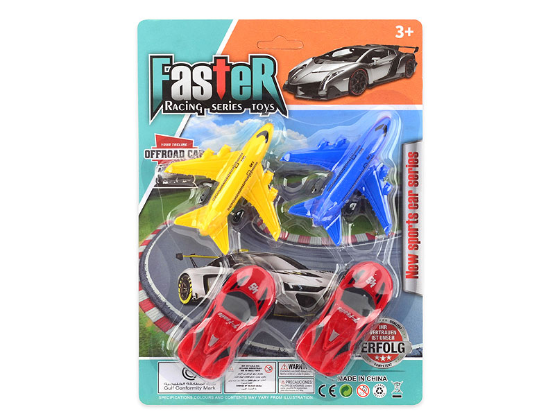 Free Wheel Car & Airplane(4in1) toys